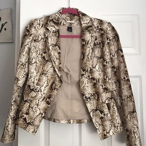 WHBM snake skin blazer